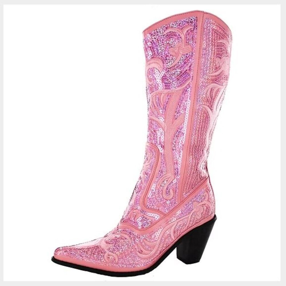 Brand New Helens Heart Tall Sequin and Embroidered Boots
